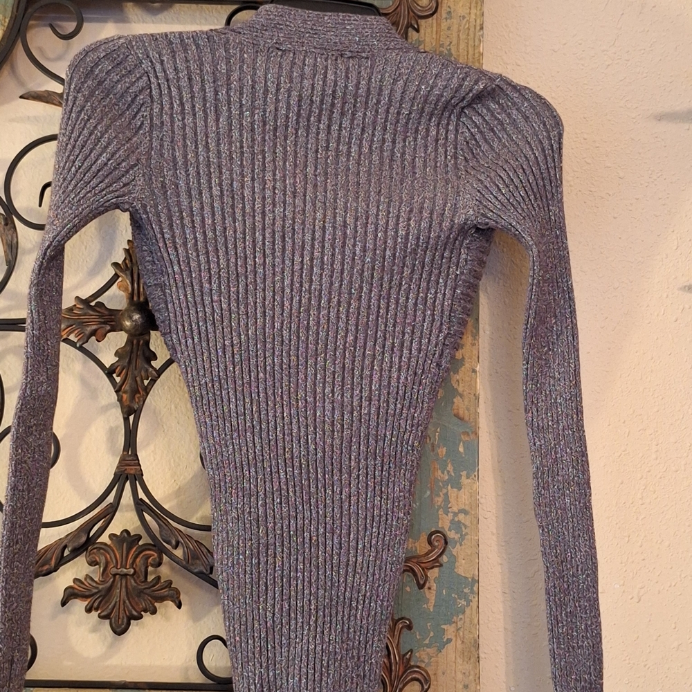 INC International Concepts Women's V-Neck Sweater - Silver Gray Petite Small - Picture 4 of 7